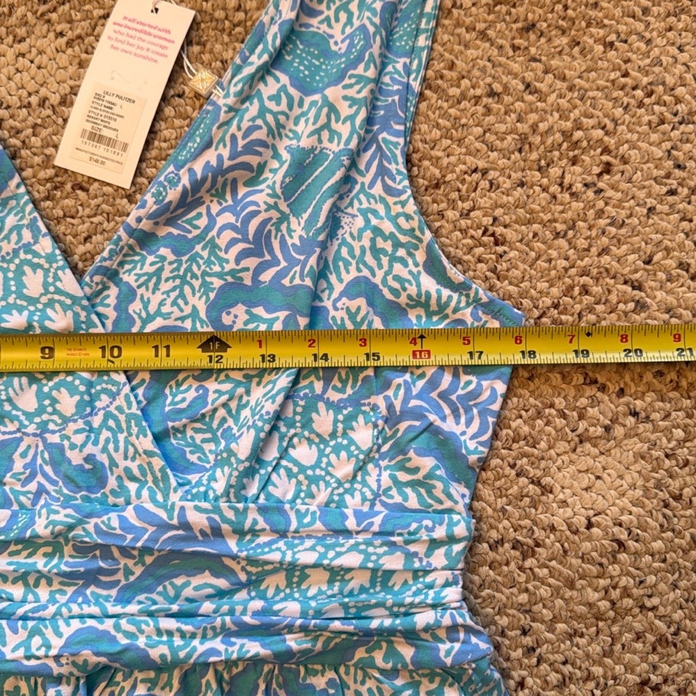 Lilly Pulitzer Blue and White Romper - Picture 2 of 10